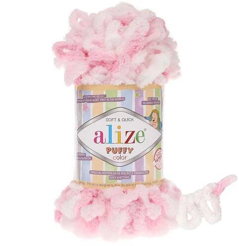 Pletací příze Alize Puffy Color 9 m, 100 gr.