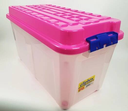 heidrun BOX ÚLOŽNÝ KUBRIK 100L, PLAST, 80X40X46CM Barva růžová