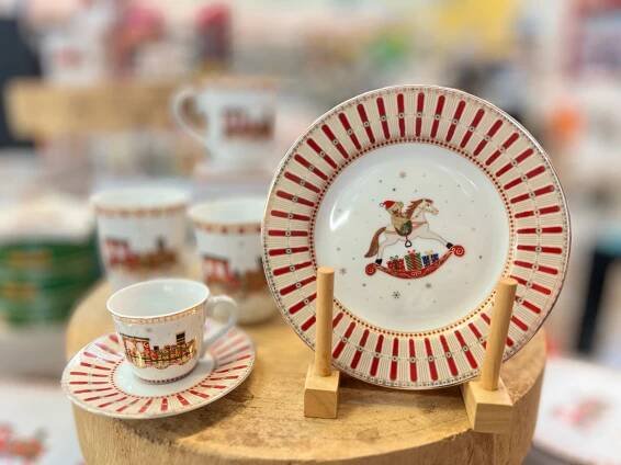 Kvalitní italský porcelán s vánočními motivy - Zahradnictví Líbeznice