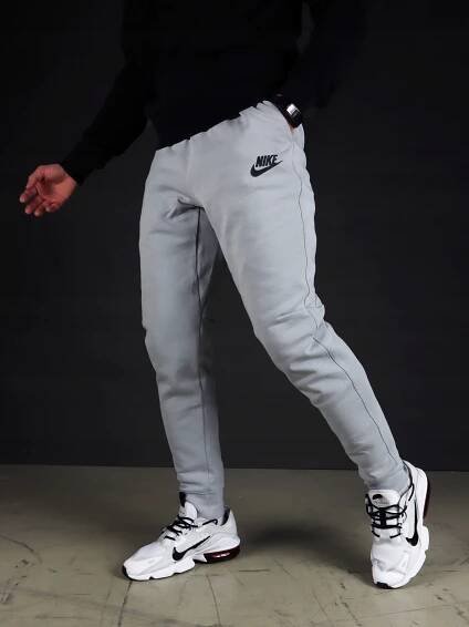 Nike Tech Fleece kalhoty BAVLNA teplákové joggery pánské ORIGINÁL ŠEDÉ Délka nohavic dlouhá