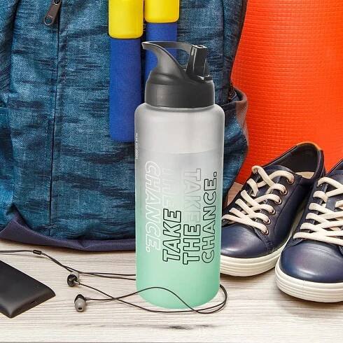Tritanová láhev s uzávěrem MOLY green-black 1 l 