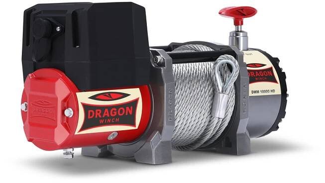 Naviják Dragon Winch Maverick DWM 10000 HD, 12V, Ocelové lano. - 2