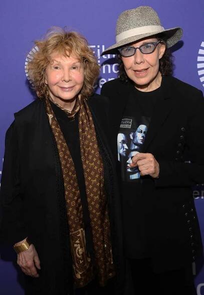 Jane Wagner (L) and Lily Tomlin attend Two Free Women: Lily Tomlin & Jane Wagner at Lincoln Center on September 12, 2019 in New York City