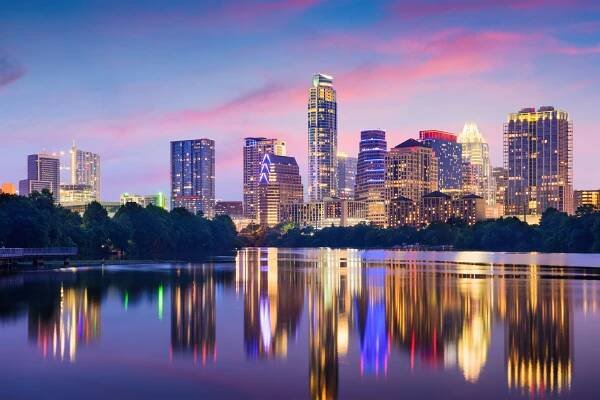 Austin Texas Skyline stock photo. Image of bird, states - 72143490