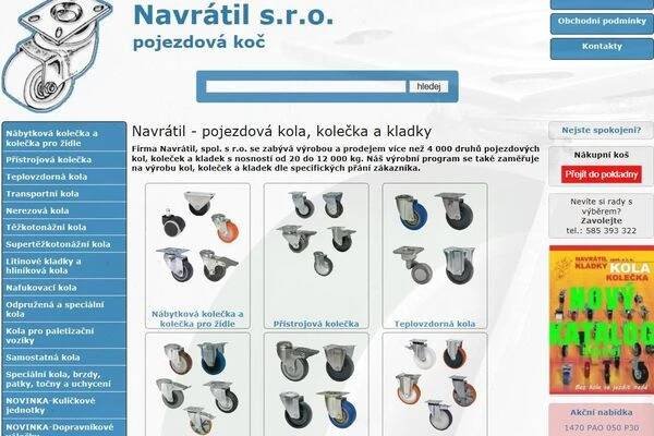 Navratilsro.cz - pojezdová kola, kolečka a kladky foto 1