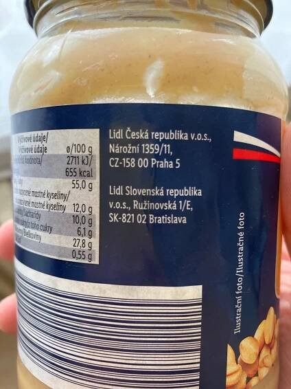 Podrobné informace o potravině Jemná arašídová pomazánka