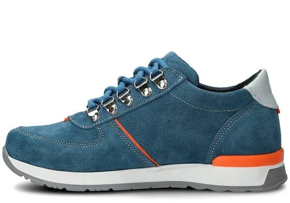 Polobotky NAGABA 313 jeans velur kožené