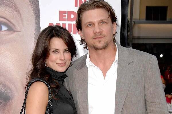 Actress Ryan Haddon and actor Marc Blucas arrive at the Los Angeles Premiere Meet Dave at the Mann Village Theater on July 8, 2008 in Westwood, California.