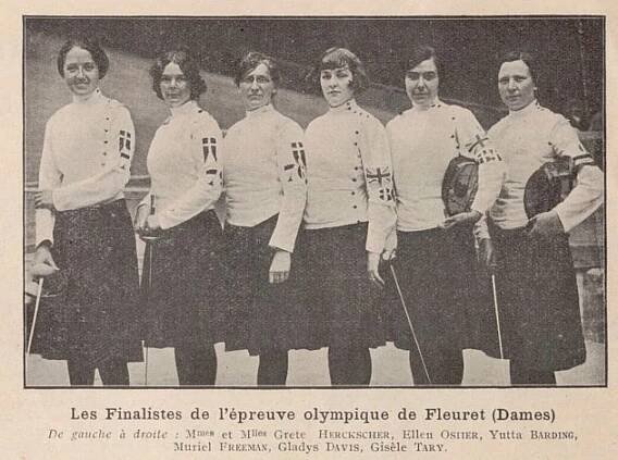 Finalistky ve fleretu na OH 1924 v Paříži.