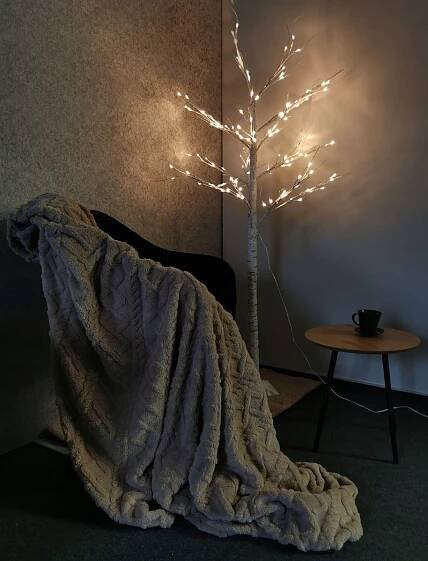 Vánoční LED březový stromek - 150 cm - 96 LED
