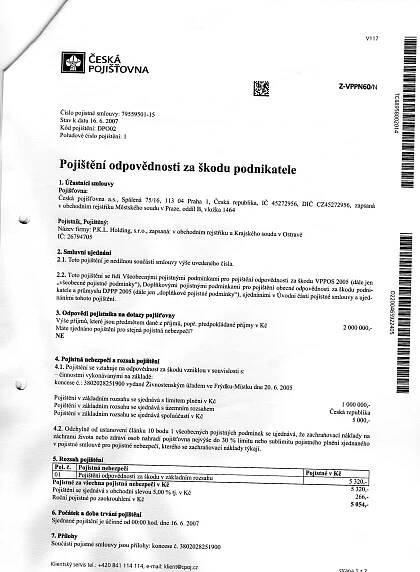 Certifikáty | P.K.L. Holding s.r.o.