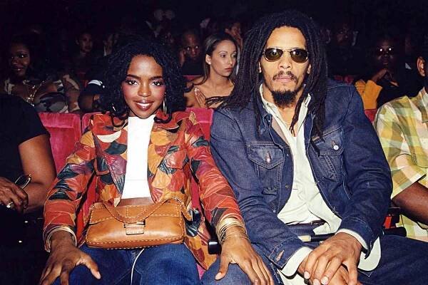 Lauryn Hill and Rohan Marley during The 1999 Source Hip-Hop Music Awards in Los Angeles, California.