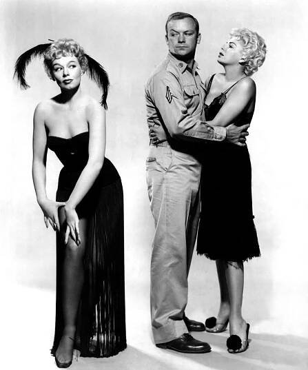 THE NAKED AND THE DEAD, Lili St. Cyr, Aldo Ray, Barbara Nichols, 1958