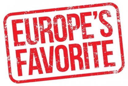 Evropy oblíbené gumové razítko — Ilustrace