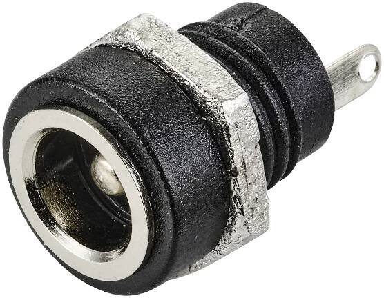 TRU COMPONENTS nízkonapěťový konektor zásuvka, vestavná vertikální 5.7 mm 2.1 mm 1 ks