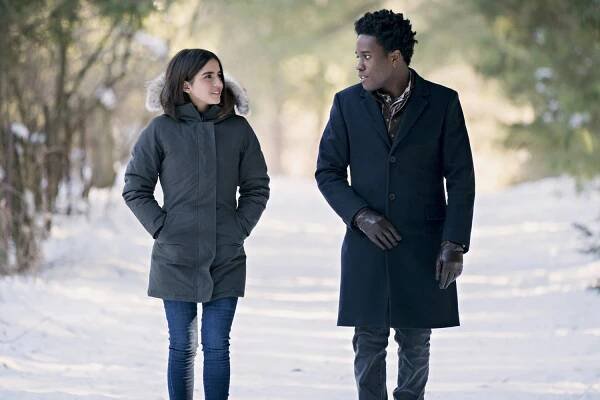 Isabella Merced and Shameik Moore in 'Let It Snow,' 2019