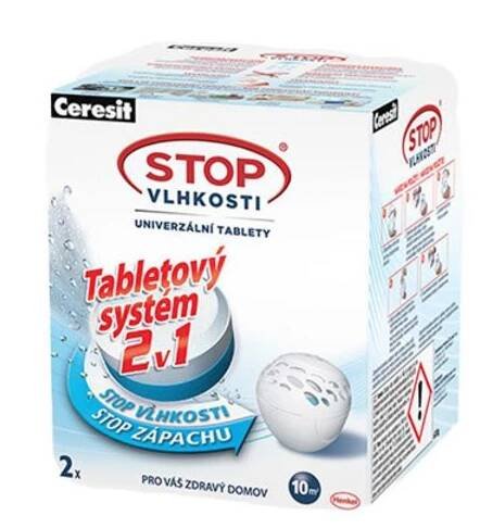Tablety náhradní Ceresit Stop vlhkosti Micro, neutrální 2 x 300 g. EAN: 5997272385186