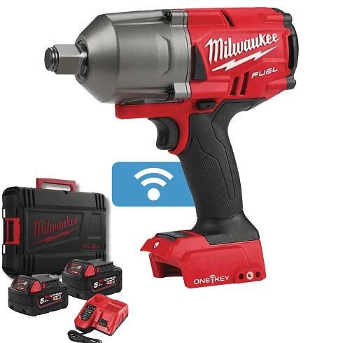 Aku 3/4" rázový utahovák Milwaukee M18 ONEFHIWF34-502X, ONEKEY, 1627 Nm, 2x aku M18 B5 + M12-18 FC, 4933459730 | BOUKAL