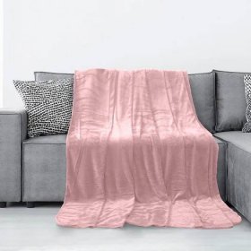 Růžová deka z mikrovlákna AmeliaHome Tyler, 170 x 200 cm