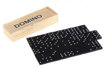 Hra Domino v dřevěné krabičce
