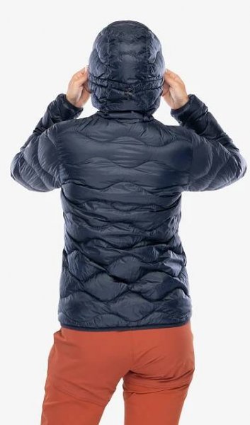 Dámská péřová bunda Peak Performance Helium Down Hood Jacket - blue shadow/shadow