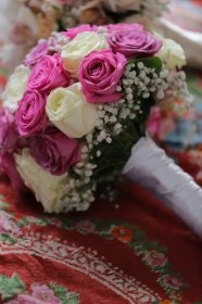 nostalgie, svatební kytice, barevné, pastelová, romantika, růže, láska, květ, svatba, kytice