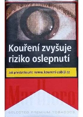 Kartonové balení měkká krabička cigarety s filtrem Marlboro Red soft kolek R 166 Kč 10x20 ks
