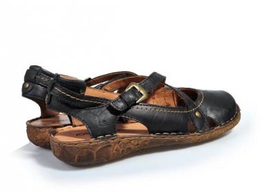 79513 Dámské kožené sandály s plnou špičkou