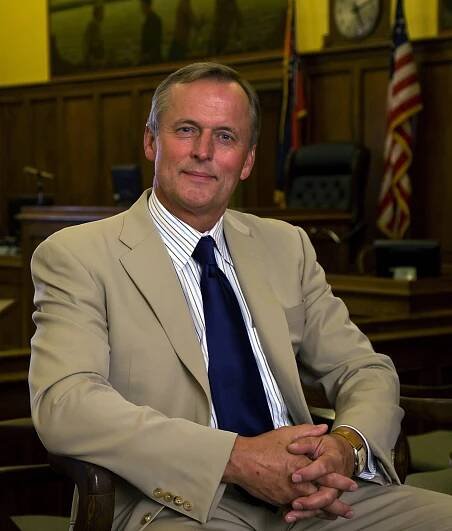 2009: John Grisham, 20 years after he published his first novel, "A Time to Kill," at the DeSoto County Courthouse in Hernando, Mississippi, where he tried cases for about ten years. (Lisa Buser)