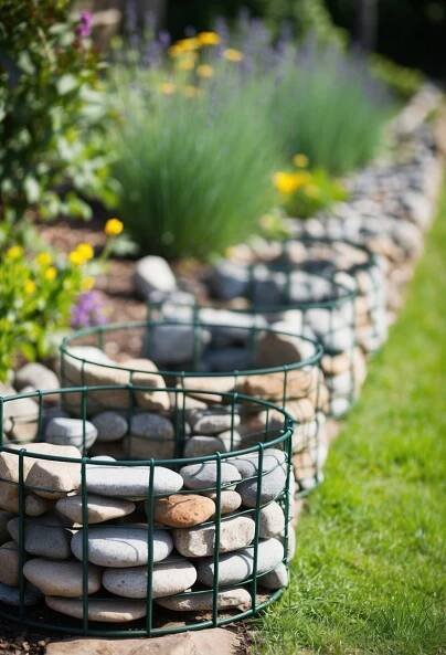 17. Gabion Stone Baskets