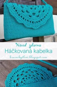 the crocheted bag is made with yarn