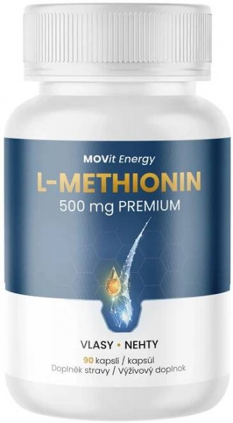 Movit Energy L-Methionin PREMIUM 500mg kapsle pro krásné vlasy a pokožku