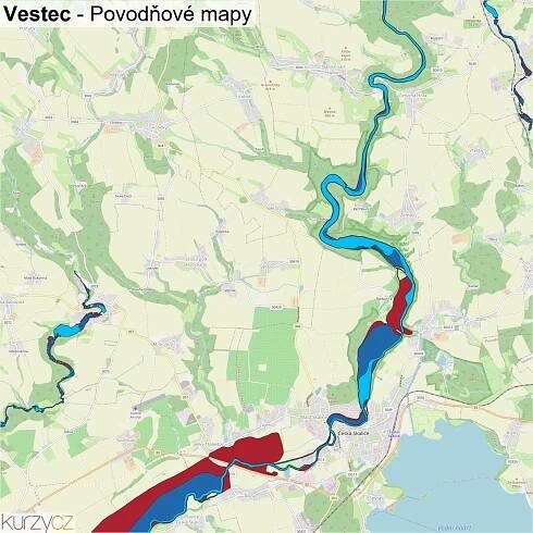 Vestec - mapy | Kurzy.cz