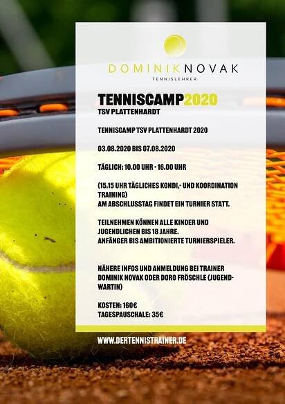 TSV Plattenhardt Tennis - Aktuelles