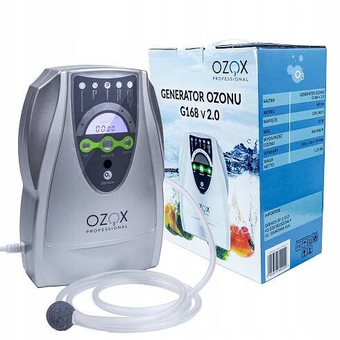 Ozonátor potravin vody apod. OZOX G168 v 2.0 800 mg/h VÝKONNÝ GENERÁTOR OZONU