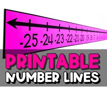 My Math Resources - Printable Number Lines
