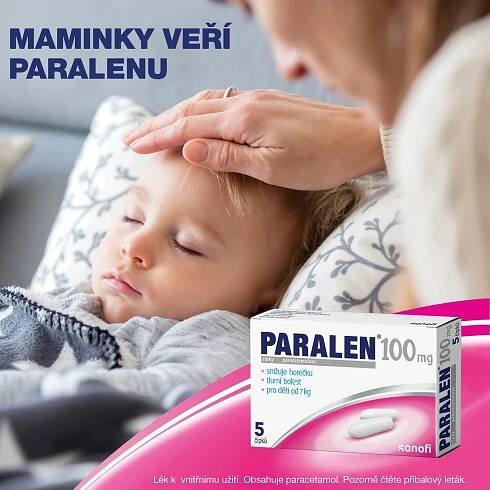 Paralen 100 mg 5 čípků