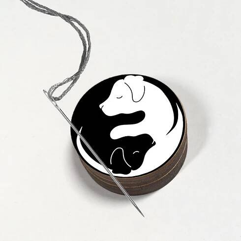 Magnetický držák na jehly - Yin yang pes