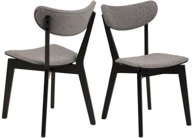 Design Scandinavia Jídelní židle Roxby (SET 2ks), dub, šedá