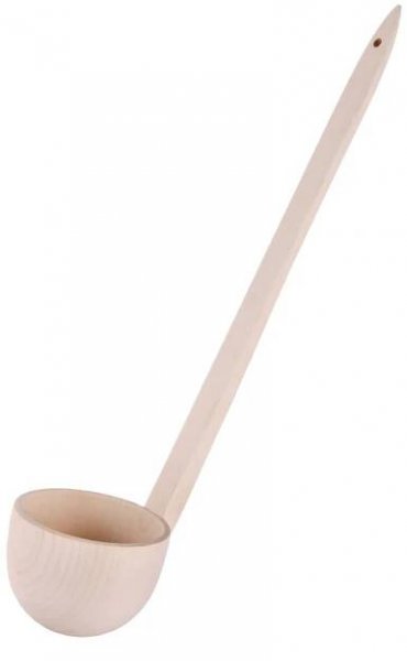 Velká dřevěná naběračka, javorové dřevo, cca 53 x 12 cm
