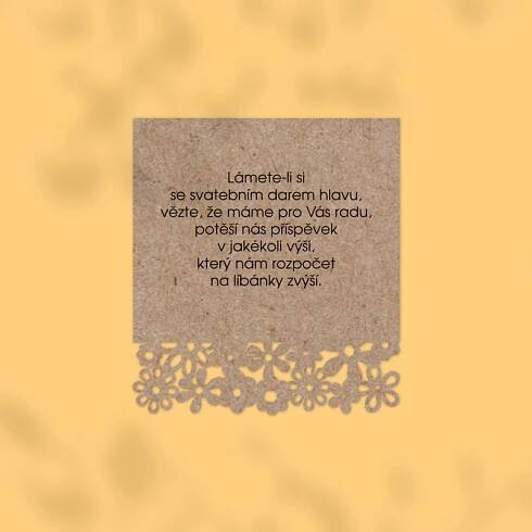 Kartička na svatební dary L2126d - Kyoprint.cz