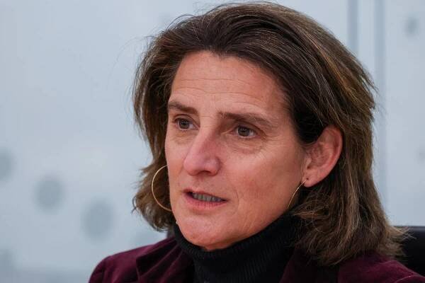 Teresa Ribera, the European Union's competition commissioner, during an interview with Reuters
