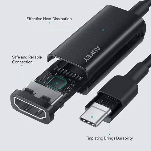 AUKEY CB-A29 USB C 4K HDMI USB C Adapter Thunderbolt 34