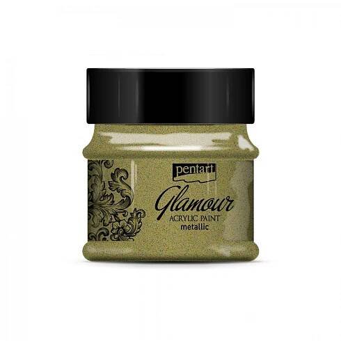 Barva akrylová metalická STAROŽITNÉ ZLATO Glamour 50 ml. Pentart decoupage