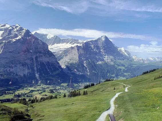 View from the Grindelwald First gondola