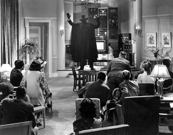 THE SHADOW, Victor Jory (top) as Lamont Cranston aka The Shadow, chapter 15, 'The Shadow's Net Closes', 1940