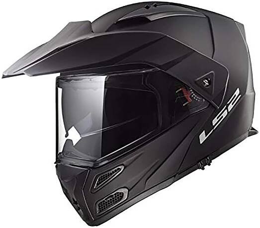 LS2 FF324 METRO EVO SOLID Matt Black, černá matná výklopná helma na motorku
