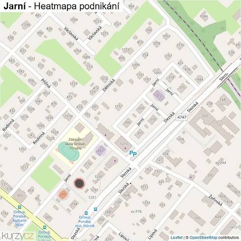 Mapa Jarní - Firmy v ulici.