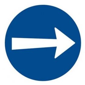 Dopravní značka - Přikázaný směr jízdy zde vpravo