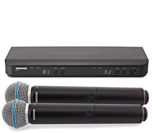 Shure BLX288UK/B58-K3E Dual Handheld Wireless Microphone System
